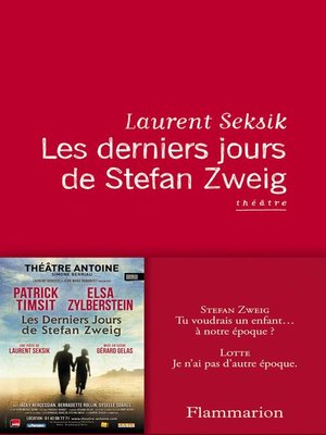 cover image of Les derniers jours de Stefan Zweig (adaptation théâtrale)
